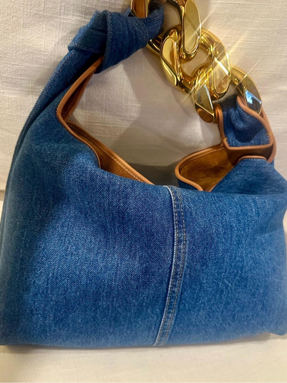JW Anderson Blue Denim Chain Bag - Picture 8 of 10